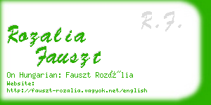 rozalia fauszt business card